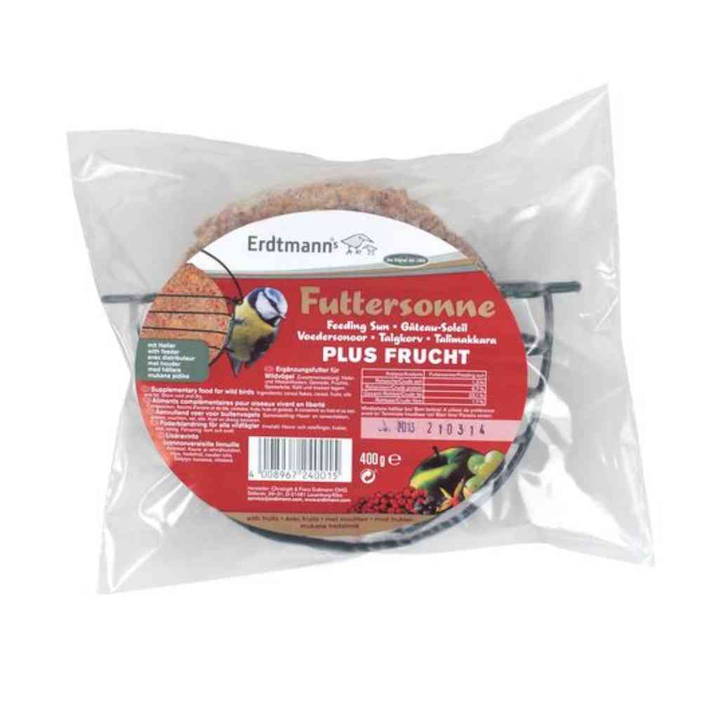 Erdtmann Futtersonne PLUS FRUCHT inkl. Futterhalter