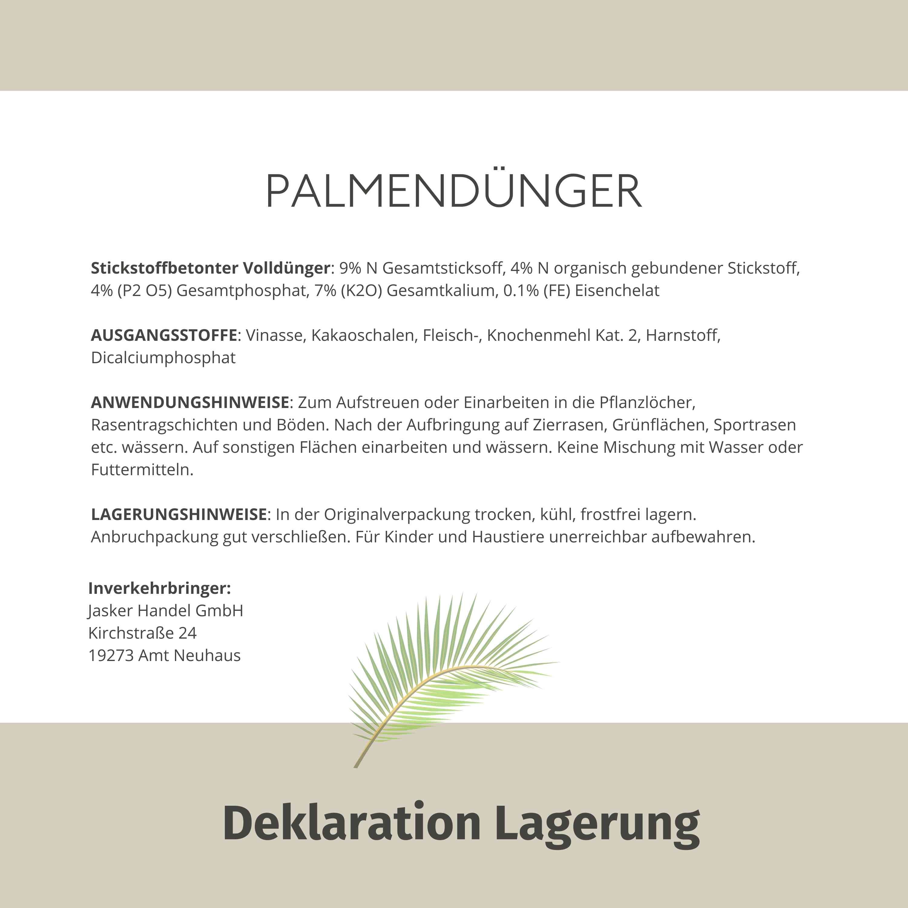 Palmen Dünger Granulat 1.5Kg - Für alle Palmen-Arten