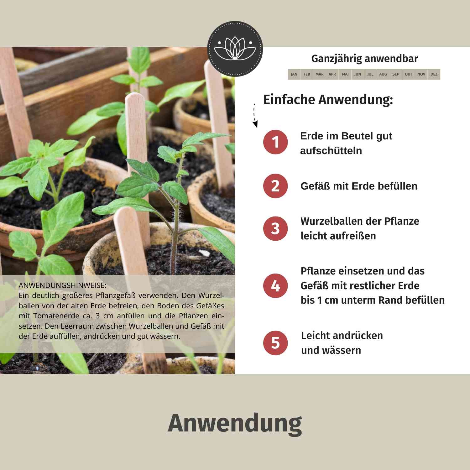 Tomatenerde Bio 5 L - Erde für Tomaten