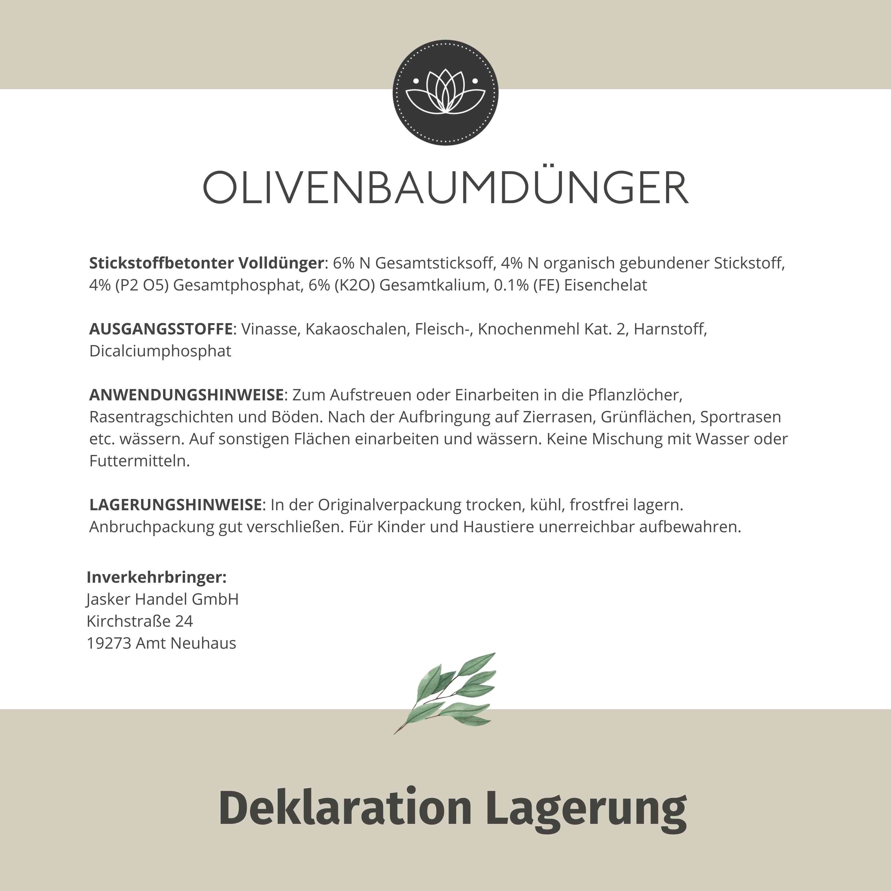 Olivenbaumdünger